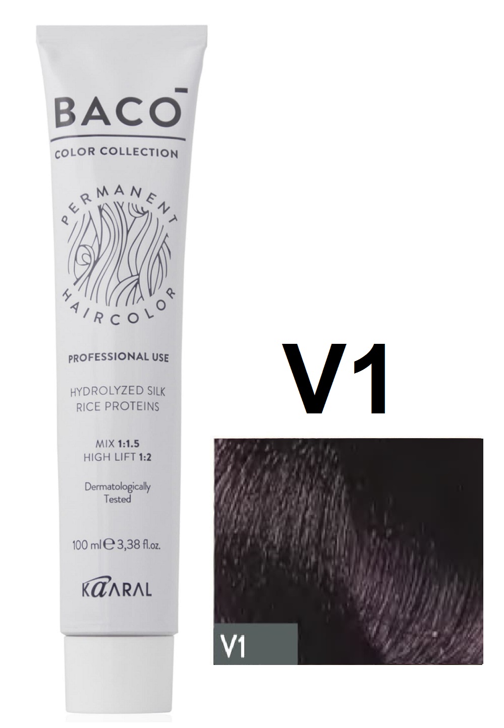 Kaaral Baco Color Перманентный краситель V1 фиолетовый корректор