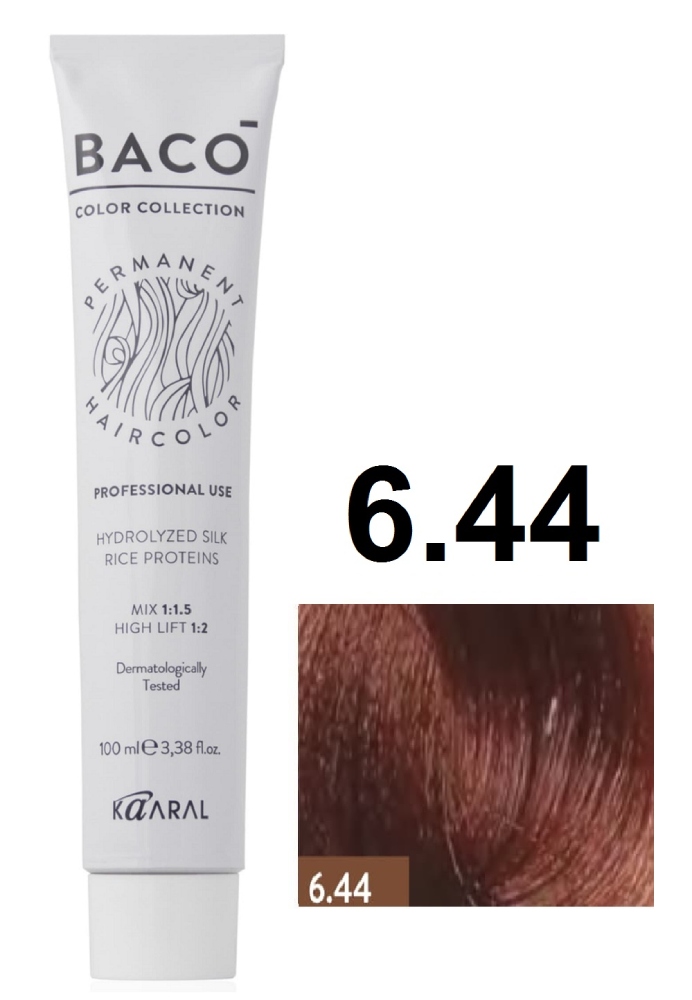 KAARAL Baco color 6.44 тёмный интенсивный медный блондин 100 мл