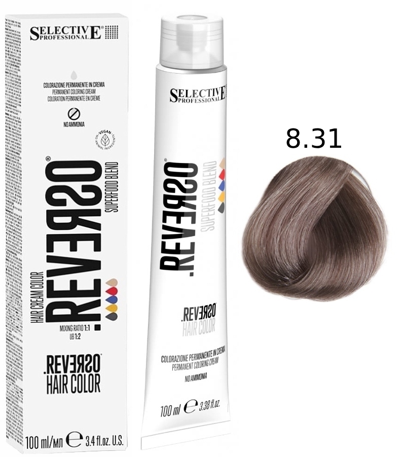 SELECTIVE Reverso Hair Color 8.31 Светлый блондин "Имбирь"