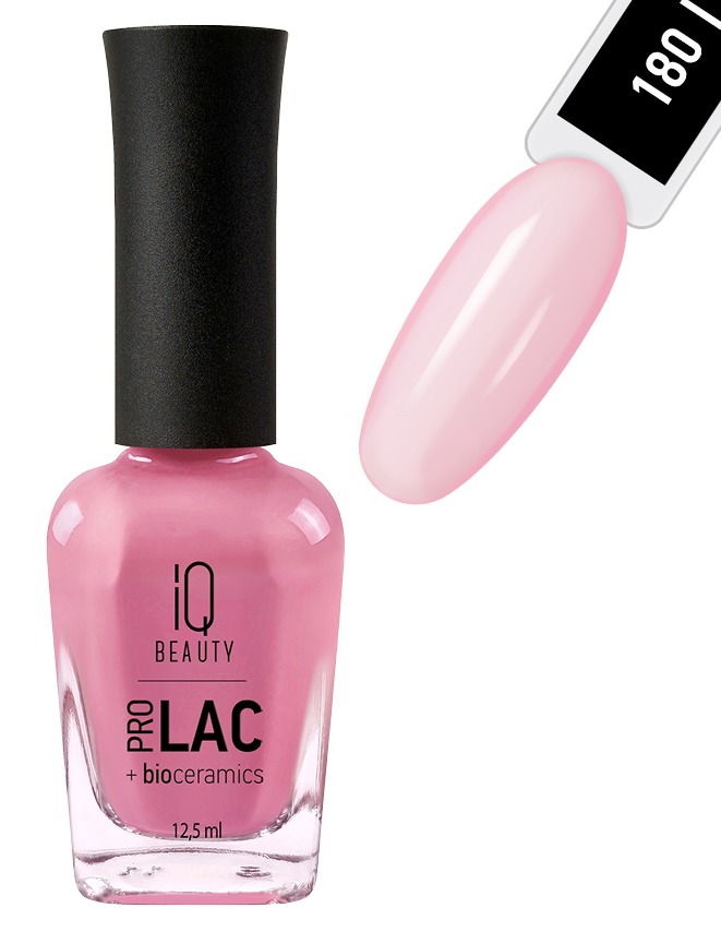IQ BEAUTY PROLAC Лак для ногтей укрепляющий с биокерамикой 12.5 мл №180 Chekmate Clear thought