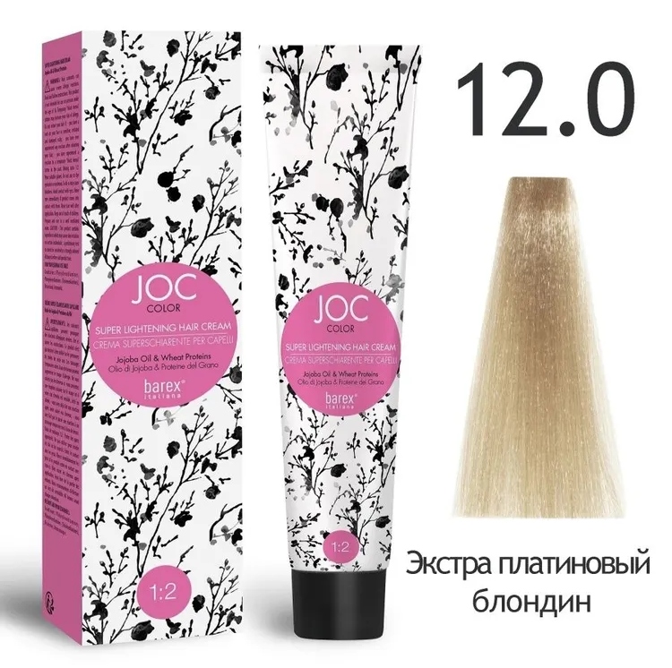 BAREX JOC Крем-краска 12.0 - Экстра платиновый блондин