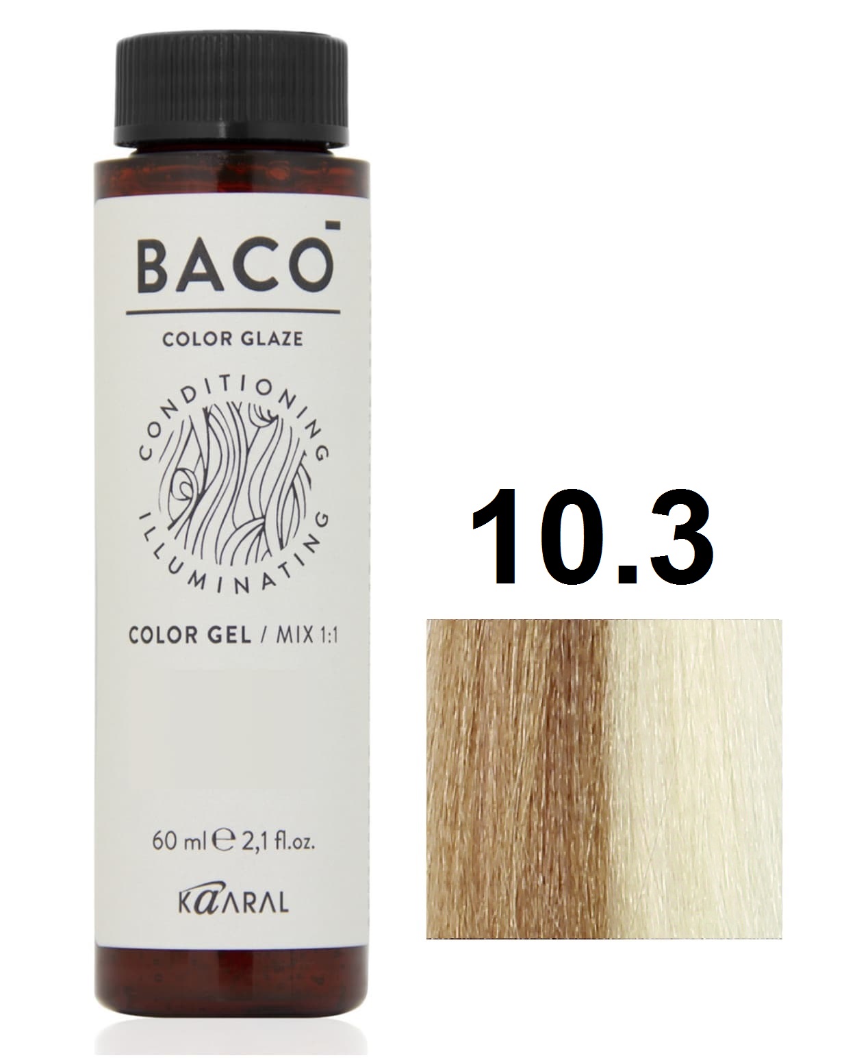 KAARAL Baco Color Glaze 10.3 очень-очень светлый блондин золотистый 60 мл