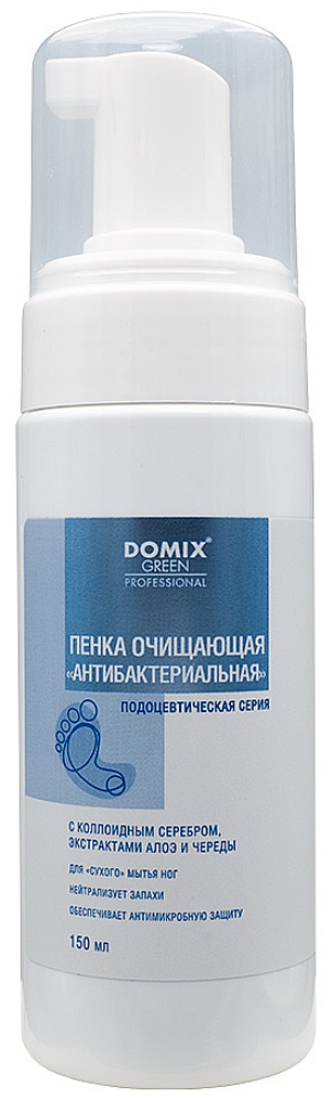 DOMIX Пенка очищающая антибактериальная для "сухого" мытья ног