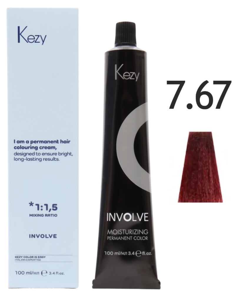 KEZY Involve color 7.67 Блондин «тициан», 100 мл.