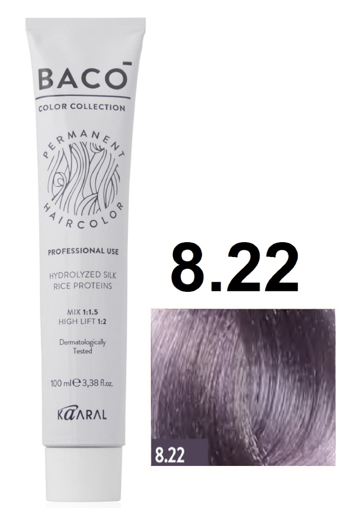KAARAL Baco color 8.22 светлый блондин интенсивный фиолетовый 100 мл