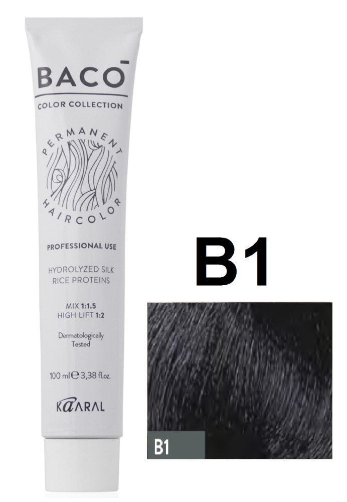 Kaaral Baco Color Перманентный краситель 1BW синий корректор