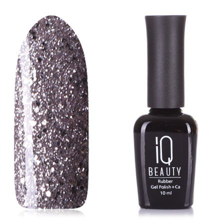 IQ BEAUTY Каучуковый гель-лак с кальцием №086 10 мл.(GO HOLLYWOOD Silver Dress)