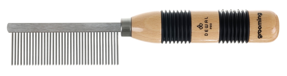 DEWAL Pro Grooming Расческа для животных с ручкой с редкими металлическими штифтами