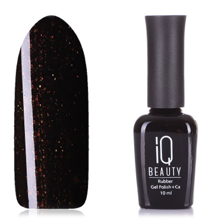 IQ BEAUTY Каучуковый гель-лак с кальцием №106 10 мл. (Influencer,Black jewels)