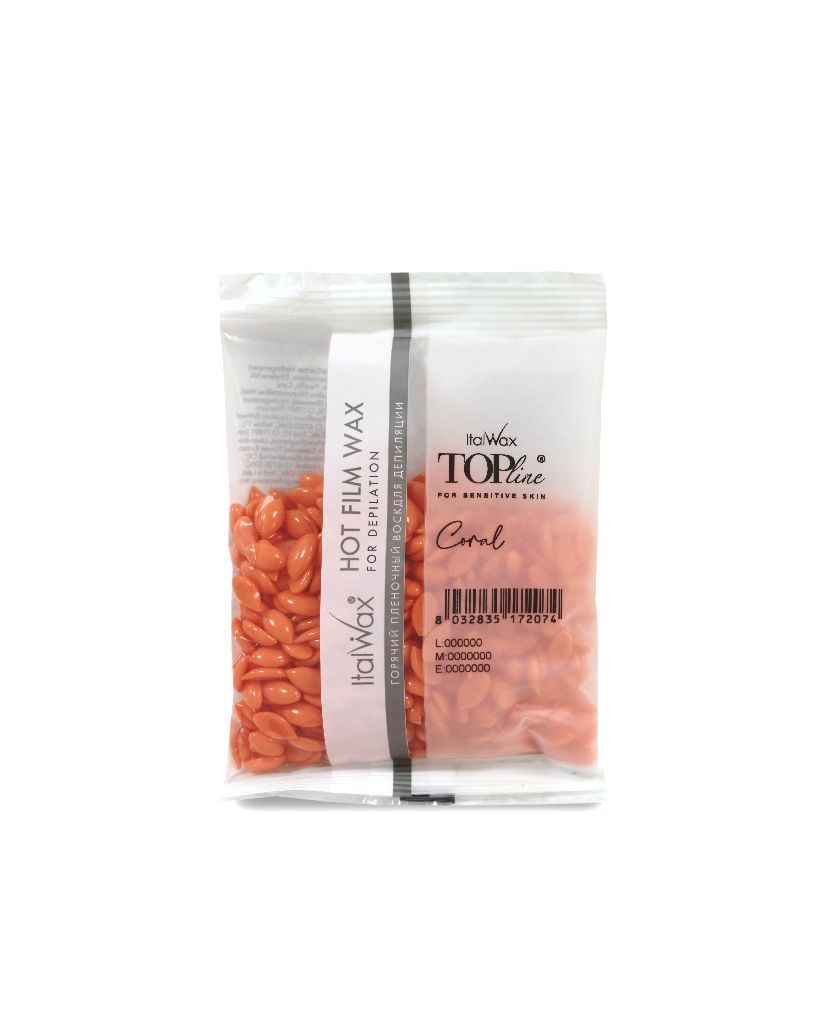 ItalWax Воск горячий (пленочный) Top Line Coral (Коралл), гранулы 100гр 