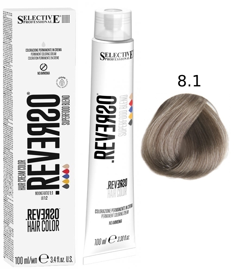 SELECTIVE Reverso Hair Color 8.1 Светлый блондин пепельный