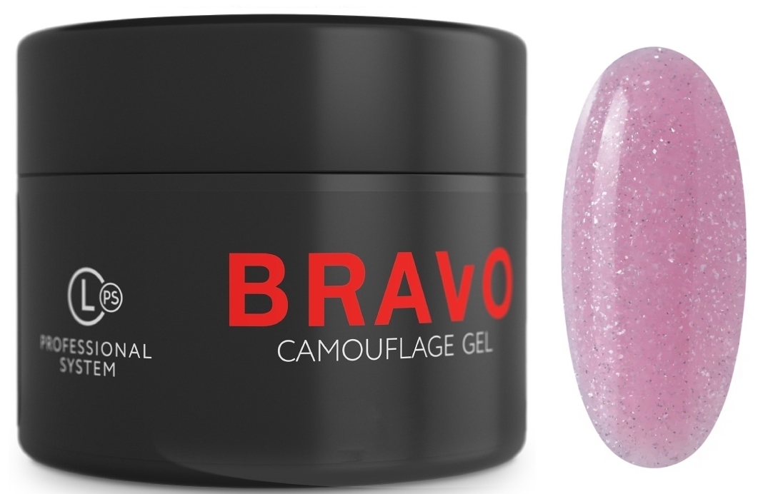 Bravo Моделирующий Camouflage Gel №05 светоотражающий цв. розовый 30 мл