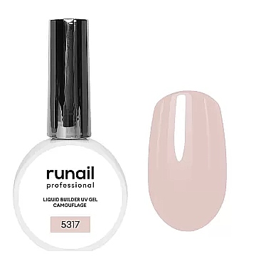 RuNail Жидкий Уф-гель Камуфлирующий (цвет: Нежный лепесток), 15 мл