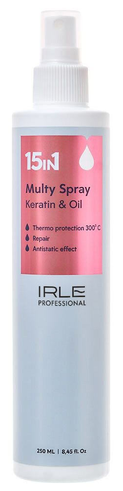 IRLE PROFESSIONAL Мульти Спрей 15 в 1 (Keratin & Oil Multy Spray 15 in 1), 250 мл