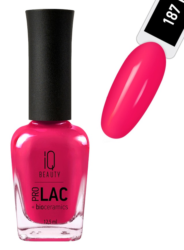 IQ BEAUTY PROLAC Лак для ногтей укрепляющий с биокерамикой 12.5 мл №187 Like Lipstick Defiant Lips
