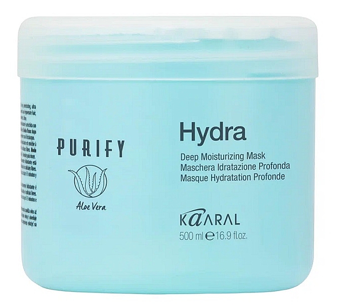 Kaaral Purify Интенсивная увлажняющая питательная маска для волос, 500 мл.