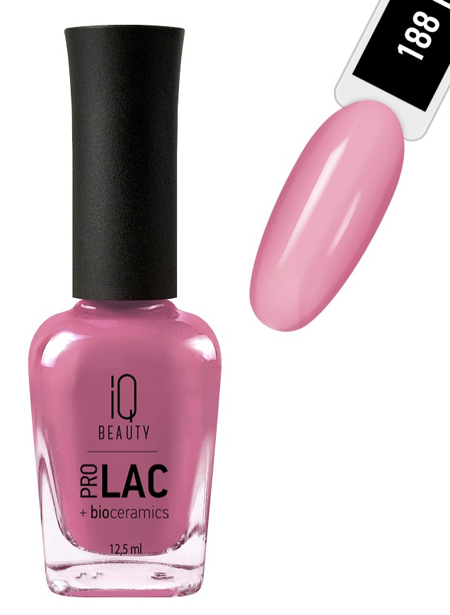 IQ BEAUTY PROLAC Лак для ногтей укрепляющий с биокерамикой 12.5 мл №188 Like Lipstick Pillow Talk