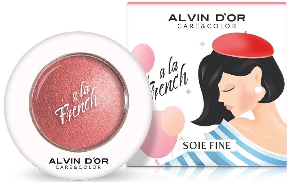 Alvin D'or A LA FRENCH Запеченные румяна для лица Soie Fine (тон 04 Ash rose), 3,2 гр.