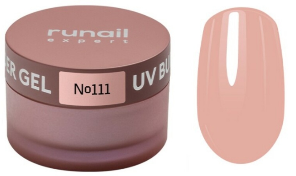 RuNail Expert Гель моделирующий UV BUILDER GEL №111, 15г банка