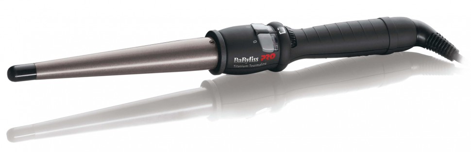 BaByliss PRO Titanium Tourmaline Плойка конусная для завивки волос с терморегулятором, 19-32 мм, 65 Вт.