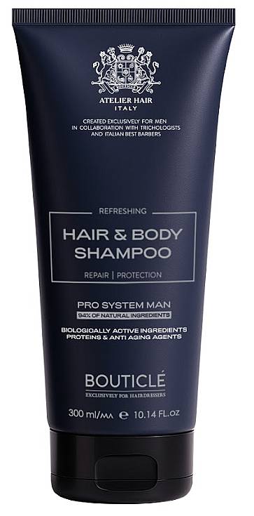 Bouticle Atelier Hair MAN HAIR AND BODY Шампунь для волос и тела 300 мл