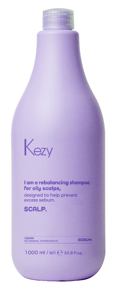 Kezy I am SCALP Себорегулирующий шампунь для жирной кожи головы 1000 мл.