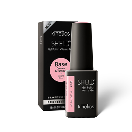 Kinetics Базовое покрытие нюдовое для гель-лака SHIELD Ceramic Nude Base №903 (ярко-розовый) 15 мл