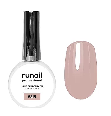 RuNail Жидкий Уф-гель Камуфлирующий (цвет: Чайная роза), 15 мл