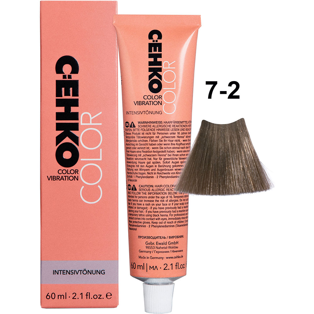C:EHKO Color Vibration 7/2 Пепельный блондин/Mittelblond asch 60 мл