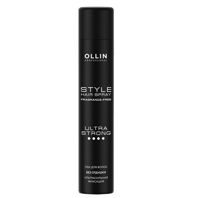 OLLIN STYLE Лак для волос ультрасильной фиксации без отдушки 400мл