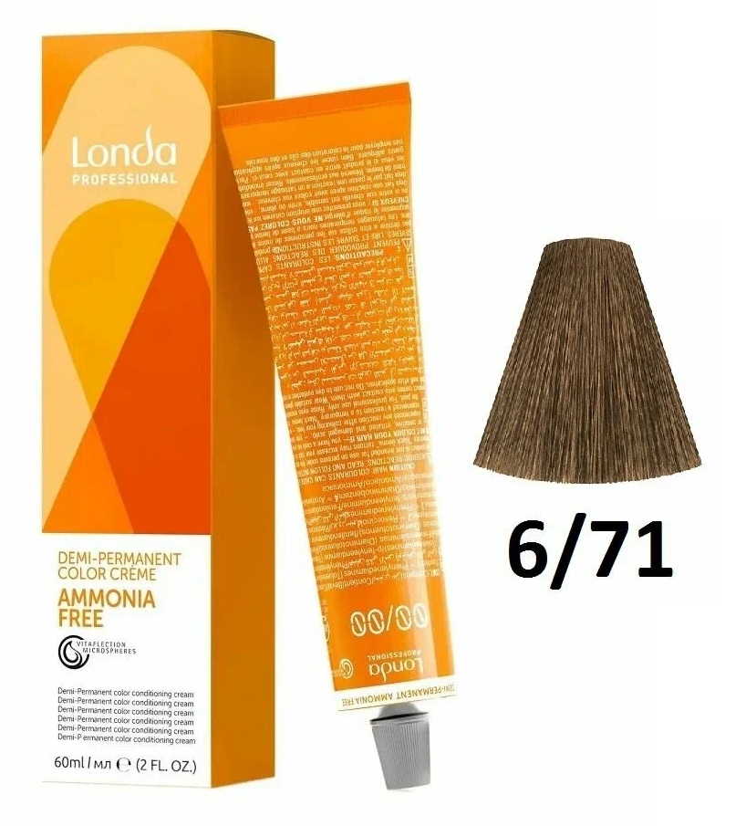 LondaТон Ammonia-Free 6/71 темный блонд коричнево-пепельный 