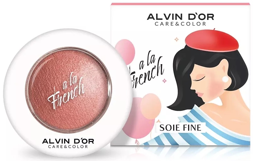 Alvin D'or A LA FRENCH Запеченные румяна для лица Soie Fine (тон 05 Apache rose), 3,2 гр.