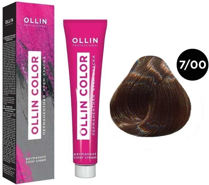 OLLIN COLOR  7/00 русый глубокий 100 мл Перманентная крем-краска для волос