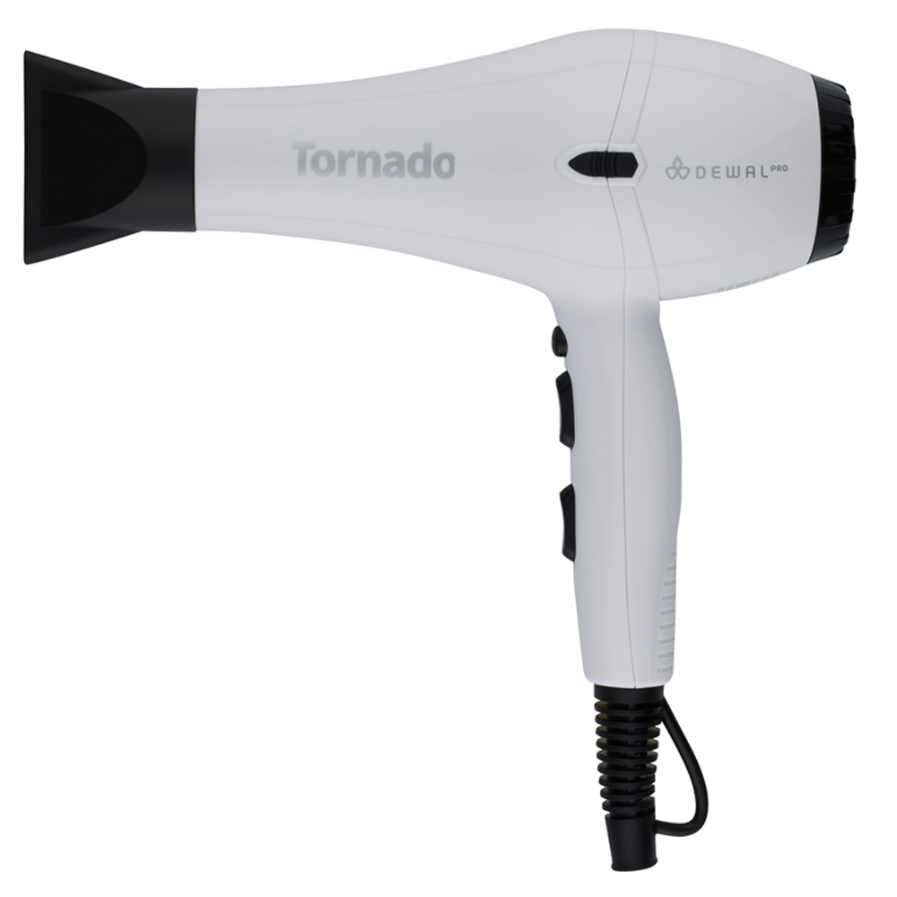 DEWAL Фен Tornado с ионизацией, белый, 2300W 