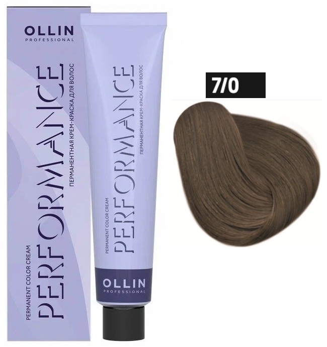 OLLIN PERFORMANCE 7/0 русый 60мл Перманентная крем-краска для волос