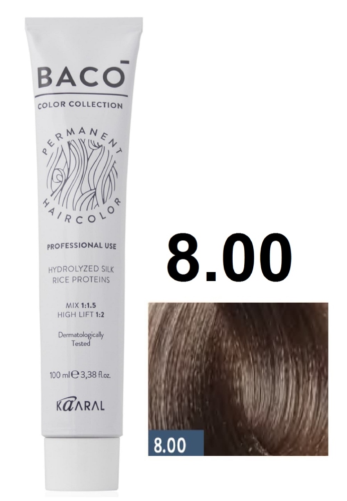 KAARAL Baco color 8.00 светлый блондин интенсивный 100 мл