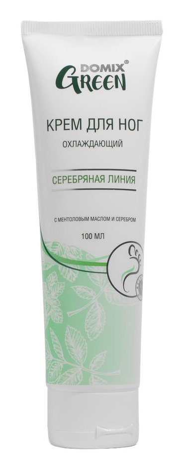 DOMIX Крем для ног Охлаждающий с наносеребром, 100мл