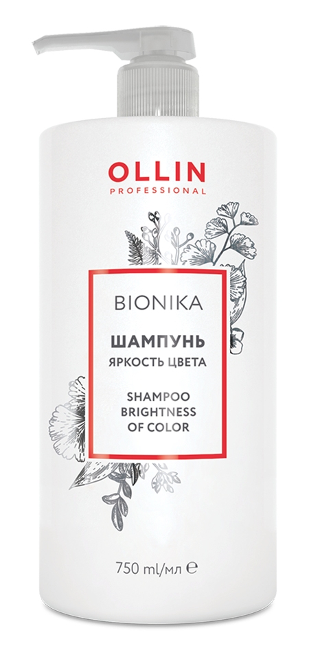 OLLIN BioNika Шампунь для окрашенных волос Яркость цвета, 750 мл