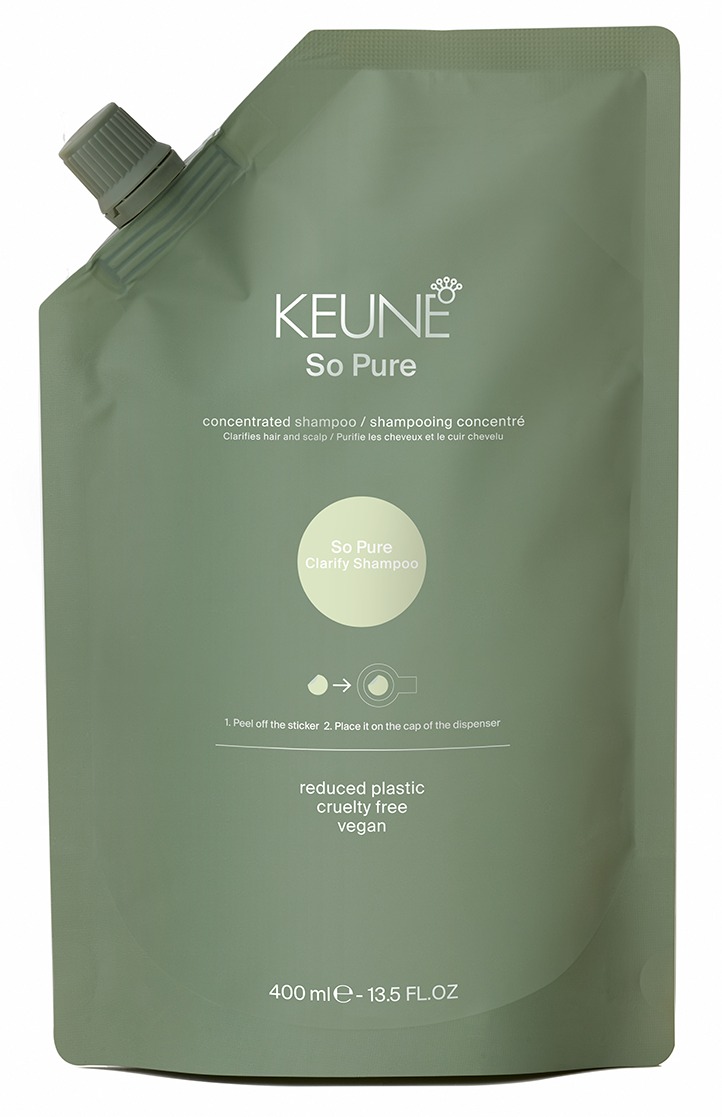 Keune So Pure СПА Шампунь Очищающий / So Pure Clarify Shampoo Refill 400 мл