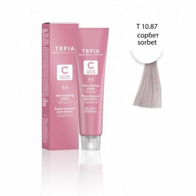 TEFIA Color Creats T10.87 Тонер сорбет 60 мл.