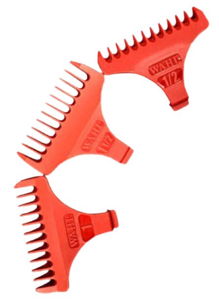 Насадки WAHL комплект (1,5, 3 и 4,5 мм) к машинке Wide Detailer (8081-916, 8171-016) красные