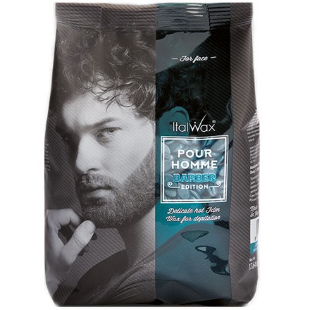 ItalWax Воск горячий (пленочный) мужской Barber для депиляции на лице, гранулы 500гр 