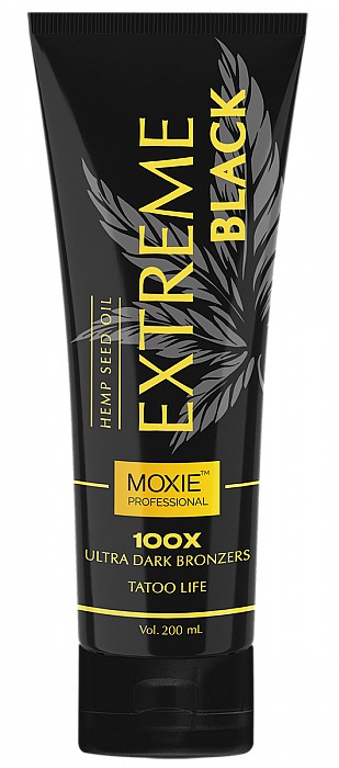 MOXIE EXTREME BLACK Лосьон для загара со 100-кратным бронзатором и маслом конопли 200 мл