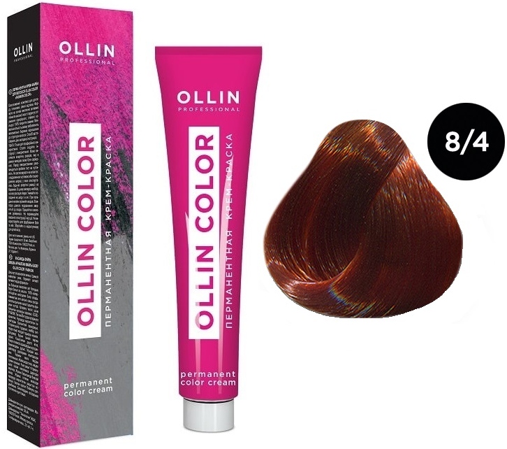 OLLIN COLOR  8/4 светло-русый медный 100 мл Перманентная крем-краска для волос