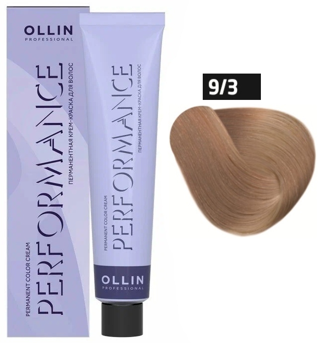 OLLIN PERFORMANCE 9/3 блондин золотистый 60мл Перманентная крем-краска для волос