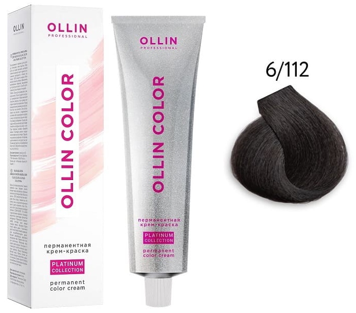 OLLIN COLOR Platinum Collection 6/112 100 мл Перманентная крем-краска для волос