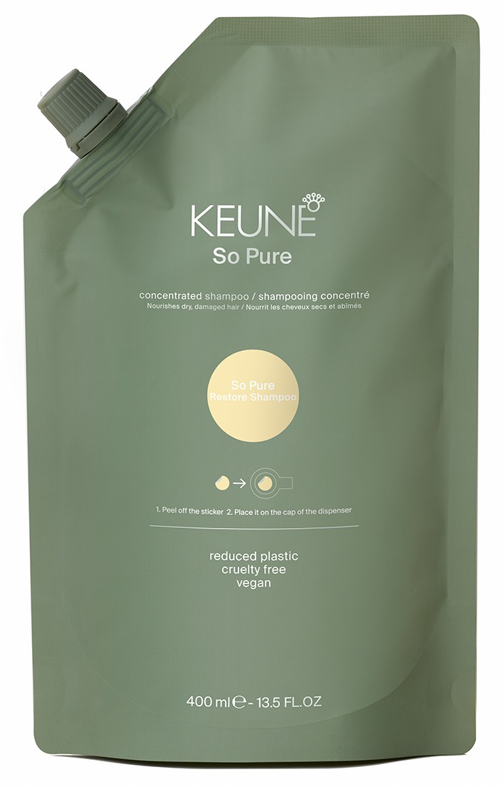 Keune So Pure СПА Шампунь Восстанавливающий / So Pure Restore Shampoo Refill 400 мл