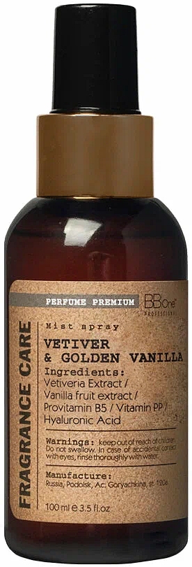 BB One FRAGRANCE CARE Парфюмированный Мист спрей для волос Vetiver & Golden Vanilla 100 мл.