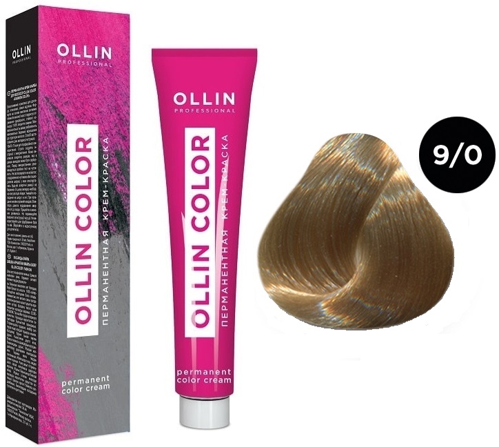 OLLIN COLOR  9/0 блондин 100 мл Перманентная крем-краска для волос
