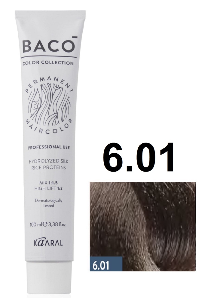 KAARAL Baco color 6.01 натурально-пепельный темный блондин 100 мл